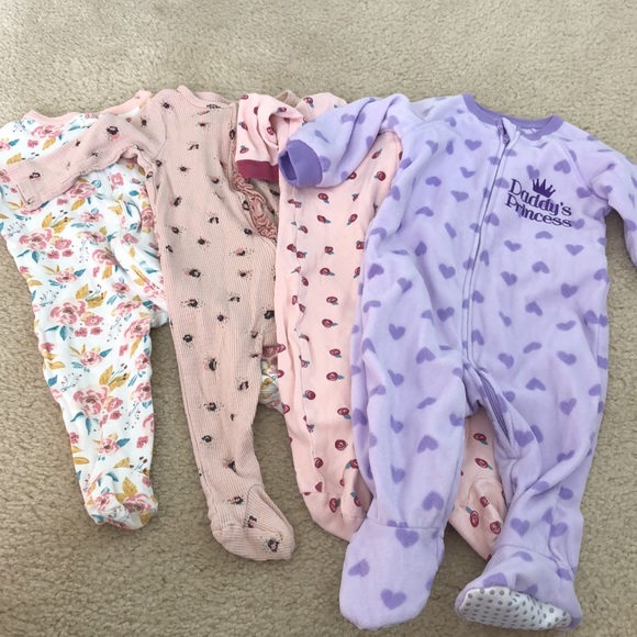 chick pea Other - Baby Girl Sleeper/Footies Bundle of 4 Pieces - Size 6-9 Months